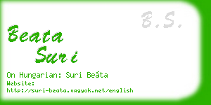 beata suri business card